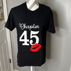 Black 'Chapter 45' Graphic T-Shirt